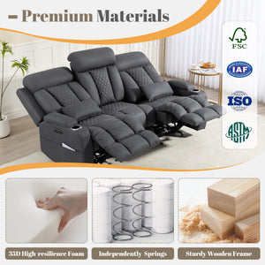 Zero Wall Hugger Power Reclining Sofa Set with Adjustable Headrest