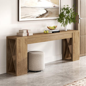86.75-Inch Extra Long Console Table – Brown