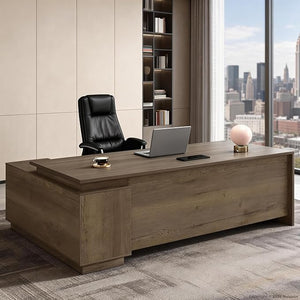 63" L-Shaped Executive Desk with Reversible Return