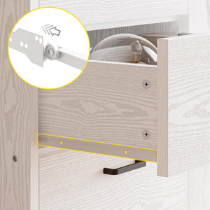 71-Inch Tall Bookcase with Cabinet and 3 Drawers