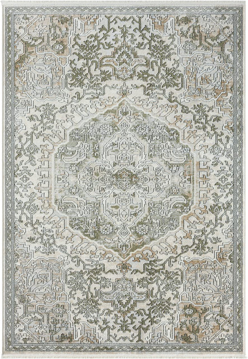 Beige & Green Vintage Area Rug