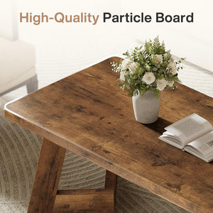 Farmhouse Coffee Table with V-Shaped Legs