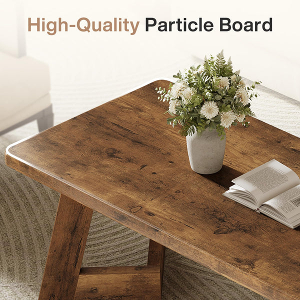 Farmhouse Coffee Table with V-Shaped Legs