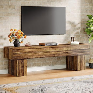 63-Inch Farmhouse TV Stand with Media Console Storage