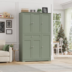 68" Tall Kitchen Pantry Storage Cabinet with Doors & Shelves