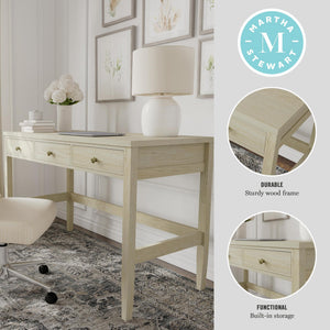 Home Office Desk with 3 Drawers and Tapered Legs