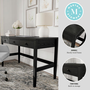 Home Office Desk with 3 Drawers and Tapered Legs