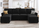U-Shaped Sectional Sofa with Storage & Reversible Chaise