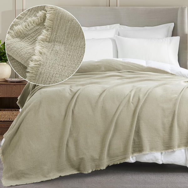 Oversized Linen Blanket – Lightweight Breathable Throw for Bed & Sofa