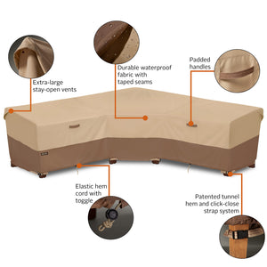 Waterproof V-Shape Patio Sectional Set Cover