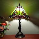 Tiffany Style Stained Glass Table Lamp | Baroque 3-Way Desk Light