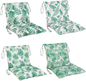 Outdoor Patio Chair Cushions with Back – 21.7 x 43.3 Inch Dining Seat Cushions with Ties