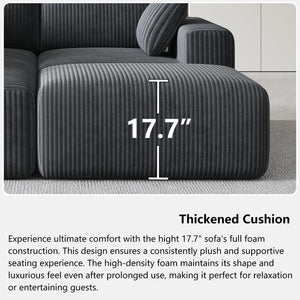 108" Modular L-Shaped Cloud Sectional Sofa with Deep Seat & Chaise