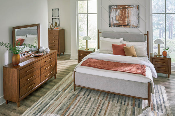 6-Drawer Dresser & 5-Drawer Chest – Dark Brown