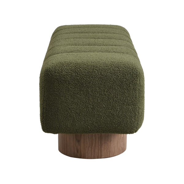 50" Boucle Fabric Dining Bench