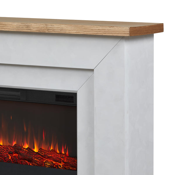 68" Landscape Electric Fireplace with Mantel
