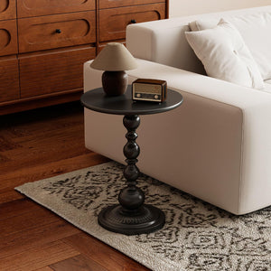 Round Metal Side Table – Small Accent End Table