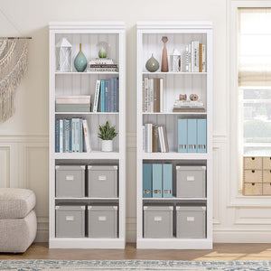 5-Tier Tall Bookshelf with Adjustable Shelves