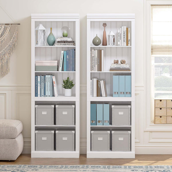 5-Tier Tall Bookshelf with Adjustable Shelves