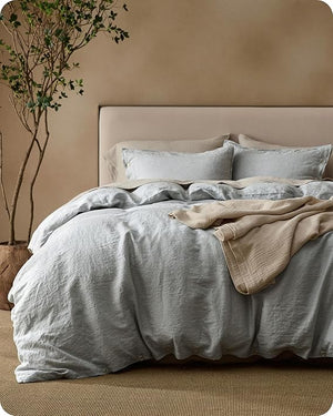 100% Linen Duvet Cover Set – Queen & King