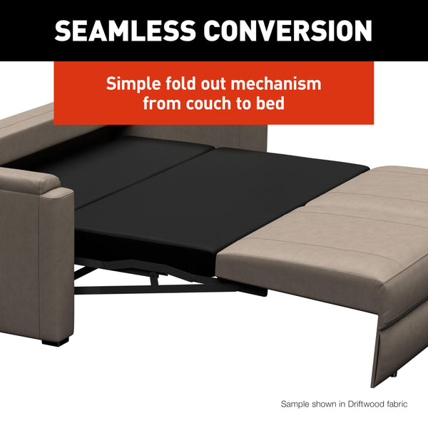 RV Sleeper Sofa with Fold-Out Mechanism – 72" Driftwood