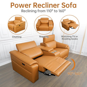 Power Reclining Sectional Sofa with Storage & USB Ports