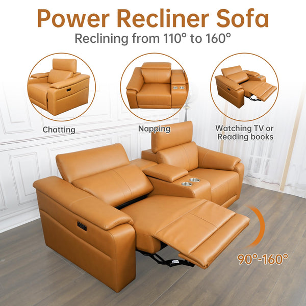 Power Reclining Sectional Sofa with Storage & USB Ports