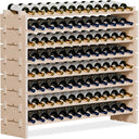 Wooden Wine Rack Freestanding Stackable – 72 or 96 Bottle