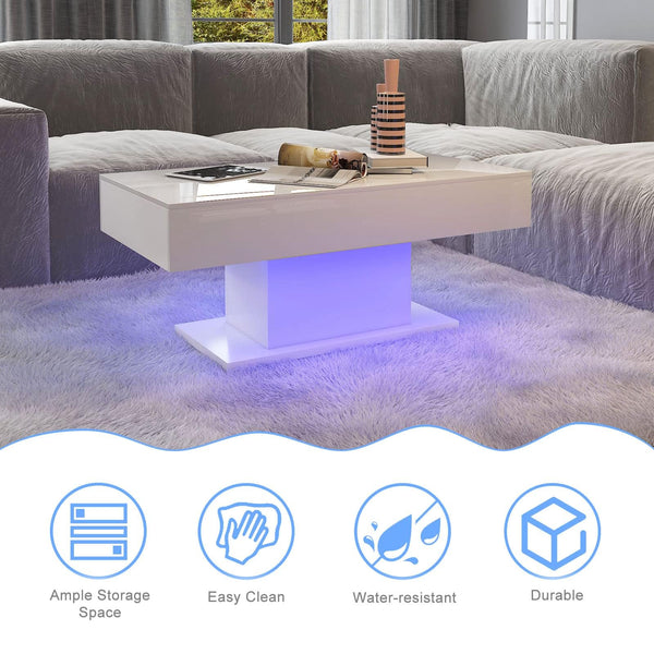 LED Coffee Table with 16-Color Lights