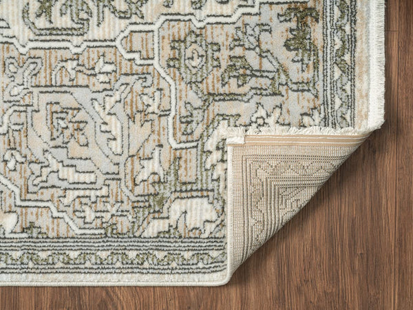 Beige & Green Vintage Area Rug