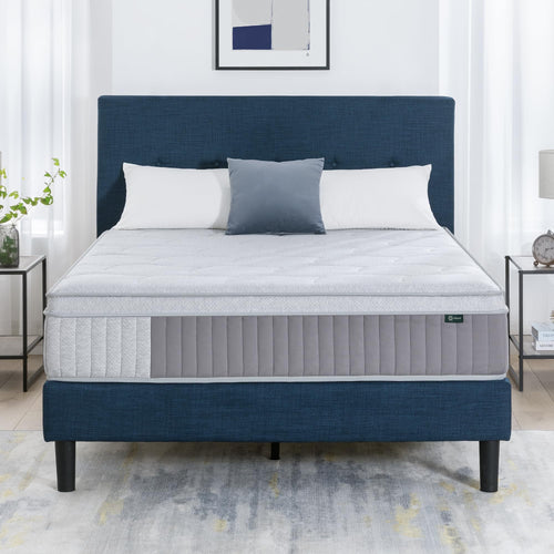 Hybrid Pillow Top Mattress – Cooling Gel Memory Foam & Pocketed Coils