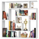 8-Shelf Geometric Bookcase – Freestanding & Wall Mount