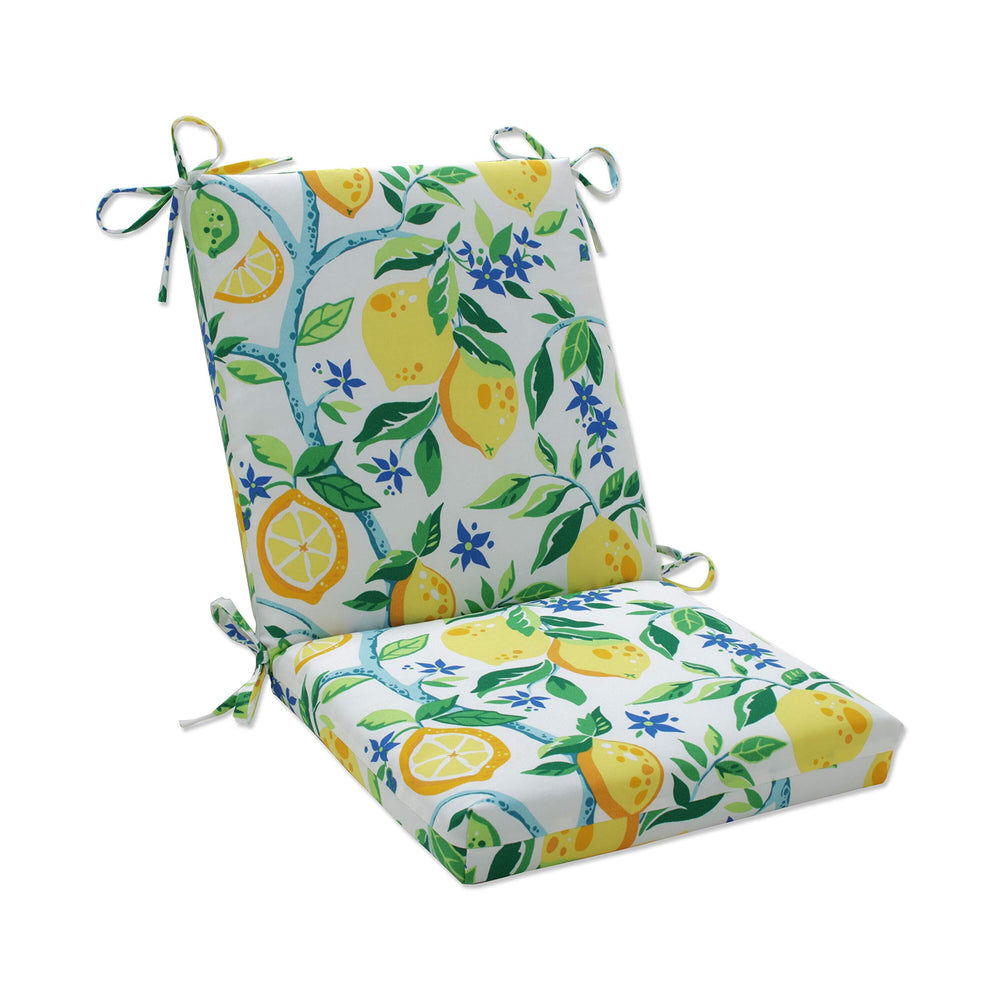 Reversible Outdoor Indoor Chair Cushion – Yellow Lemon Tree, 36.5" x 18" x 3"