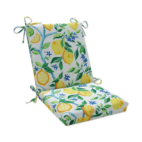 Reversible Outdoor Indoor Chair Cushion – Yellow Lemon Tree, 36.5" x 18" x 3"