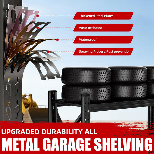 Heavy Duty 4-Tier Adjustable Metal Garage Shelving Unit