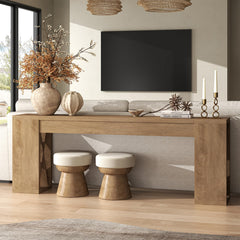 86.75-Inch Extra Long Console Table – Brown