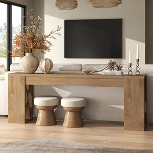 86.75-Inch Extra Long Console Table – Brown