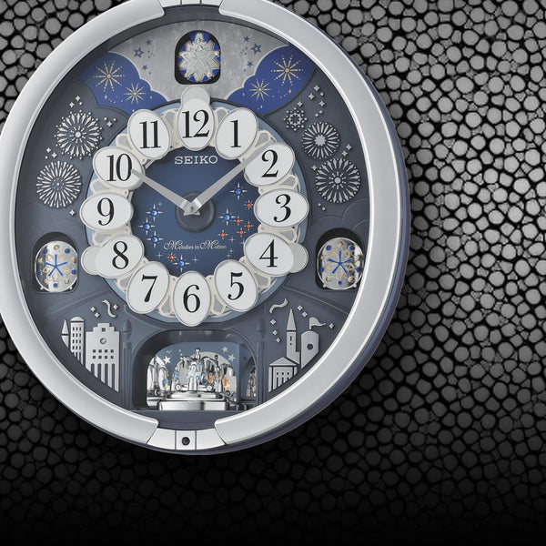 Melodies in Motion Swarovski Crystal Pendulum Wall Clock