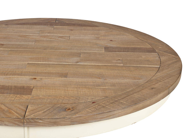 5-Piece Round Dining Table Set with Cross Back Chairs
