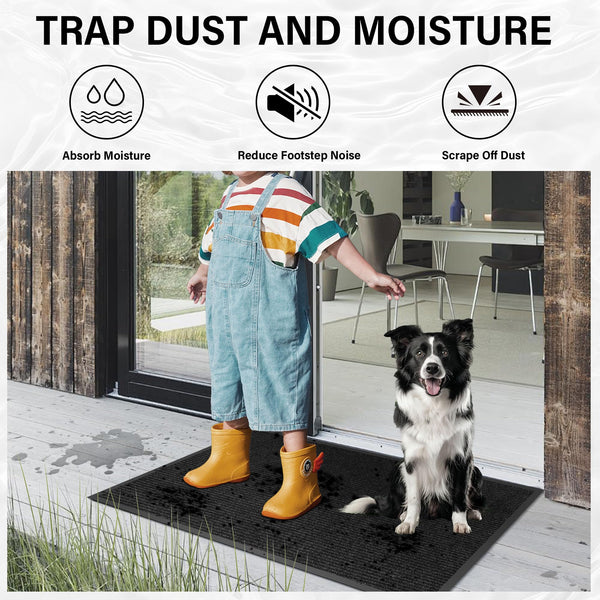 Heavy Duty Outdoor Door Mat – Custom Size, Waterproof Rubber Backing