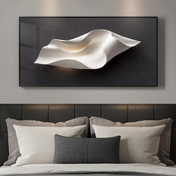 Large Abstract Wall Art Framed Canvas Print – 28x57 Inch