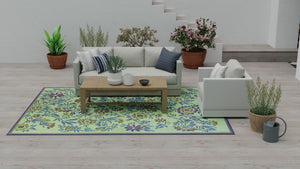 Recycled Plastic Indoor Outdoor Area Rug 6' x 9' – Eggplant
