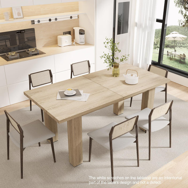 Extendable Dining Table for 6-10, Oak
