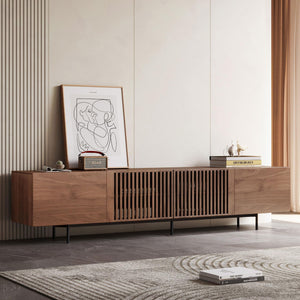 Mid-Century Modern TV Stand with Storage – Fits TVs Up to 80 Inches