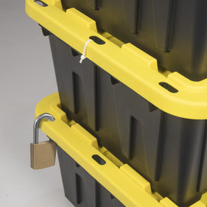 Heavy Duty Stackable Storage Bins with Lids – 5 & 12 Gallon