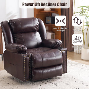 Oversized Power Lift Recliner Chair with Heat & Massage