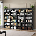 7-Tier Double Wide Bookcase with 12 Open Shelves