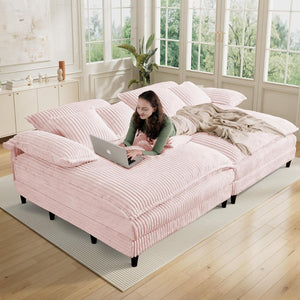 Oversized Indoor Chaise Lounge Chair with Adjustable Backrest
