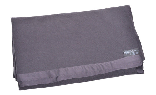 Pure Cashmere Twin Blanket – Faded Pewter