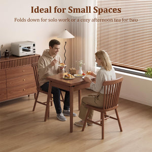 Expandable Solid Wood Dining Table for 2–6
